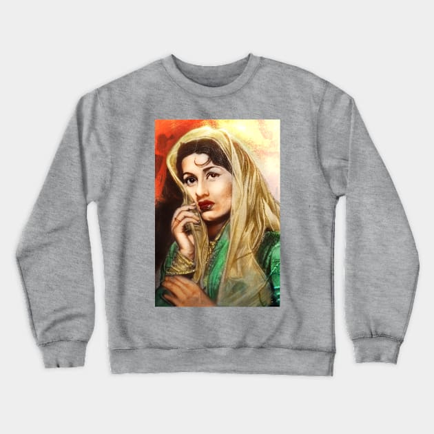 Art of an indian beauty Crewneck Sweatshirt by Art wallpaper store